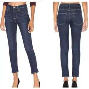Agolde Sophie High Rise Skinny Crop Dark Wash Jeans Size 27 Style A018 1044